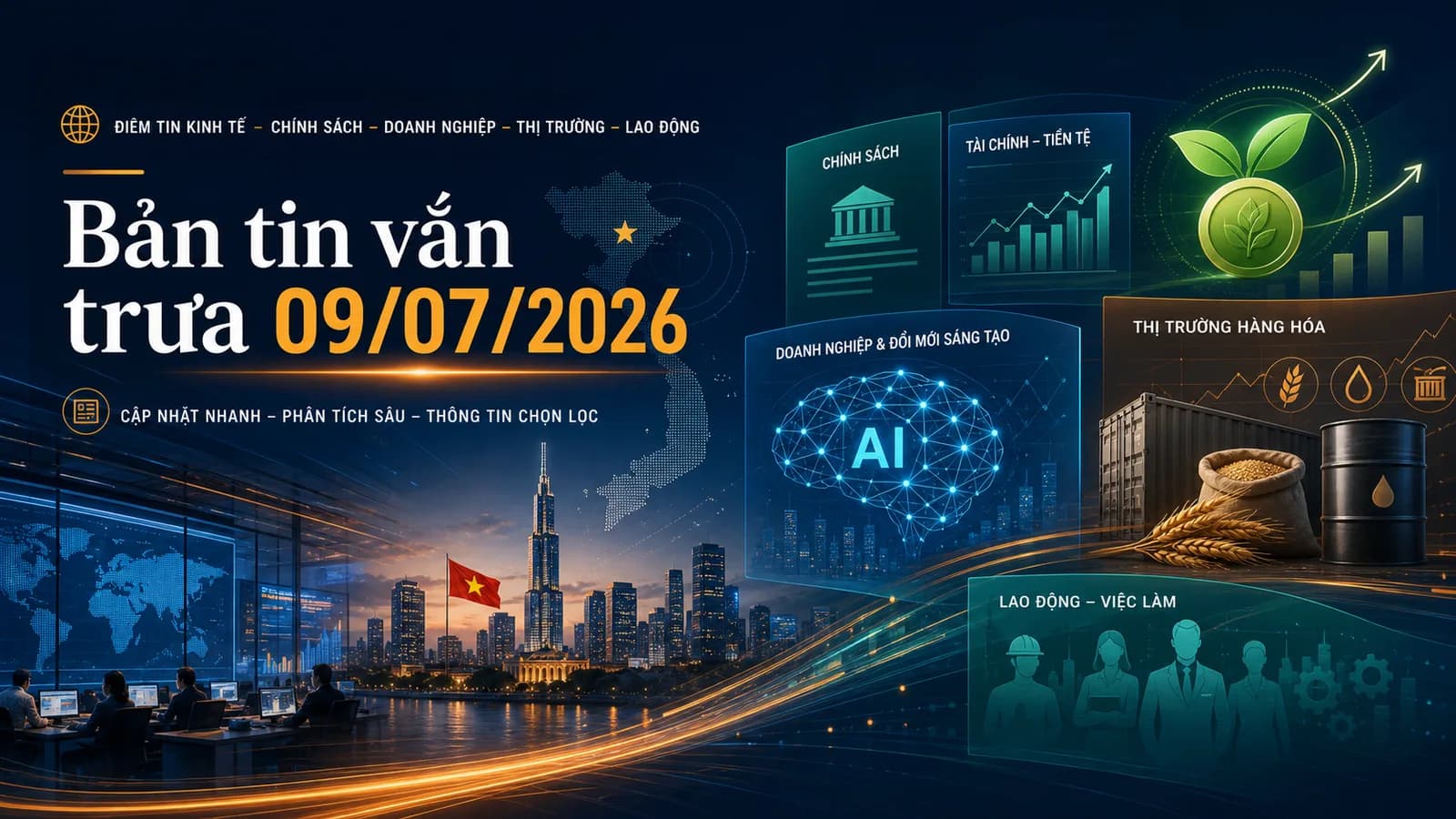 bản tin vắn trưa 09/07/2026 - tài chính và kinh tế