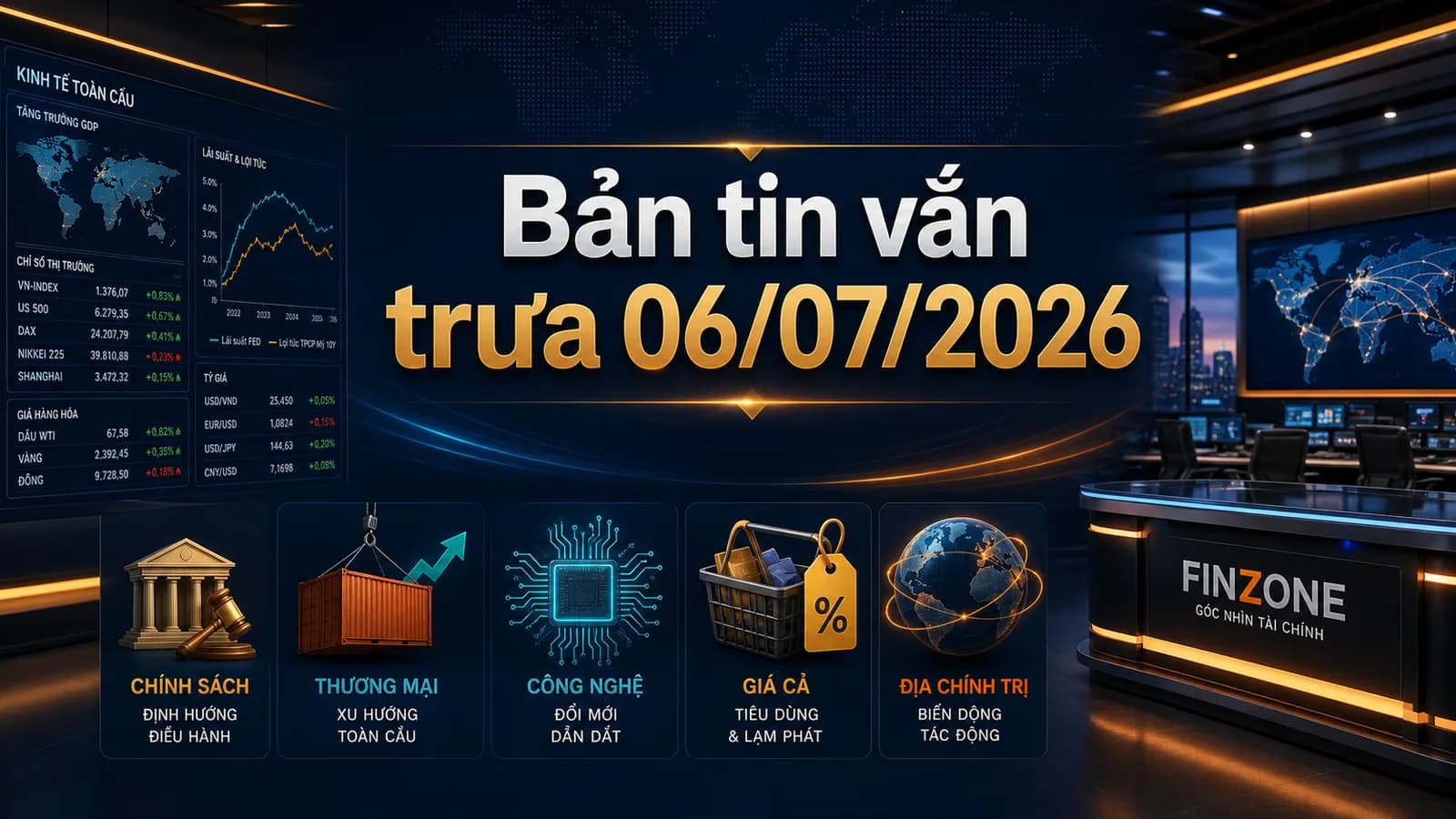 bản tin vắn trưa 06/07/2026