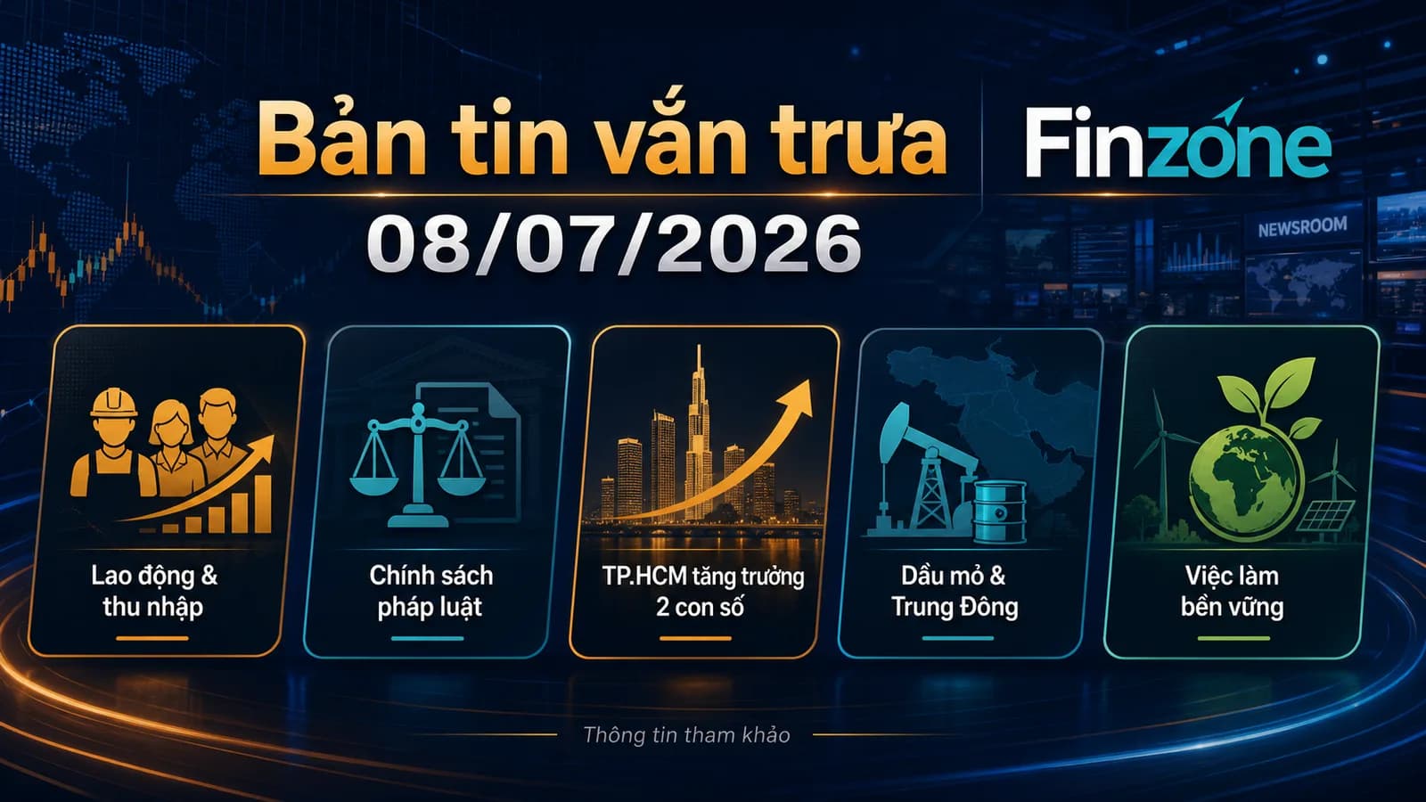 bản tin vắn trưa 08/07/2026 - tổng hợp kinh tế và thời sự