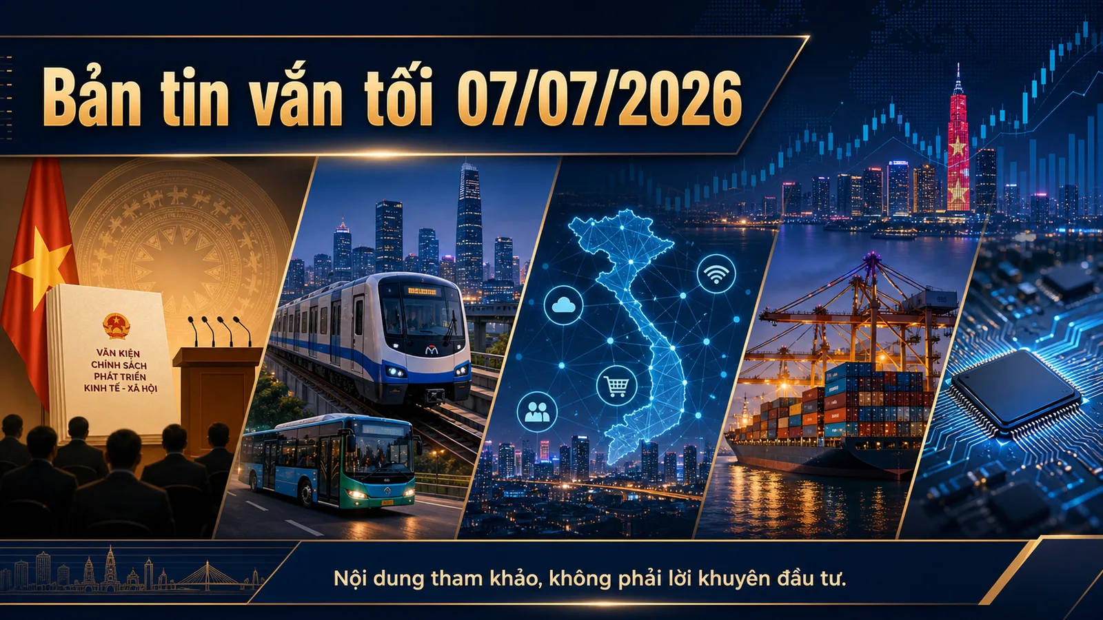 Bản tin vắn tối 07/07/2026 về kinh tế và chính sách