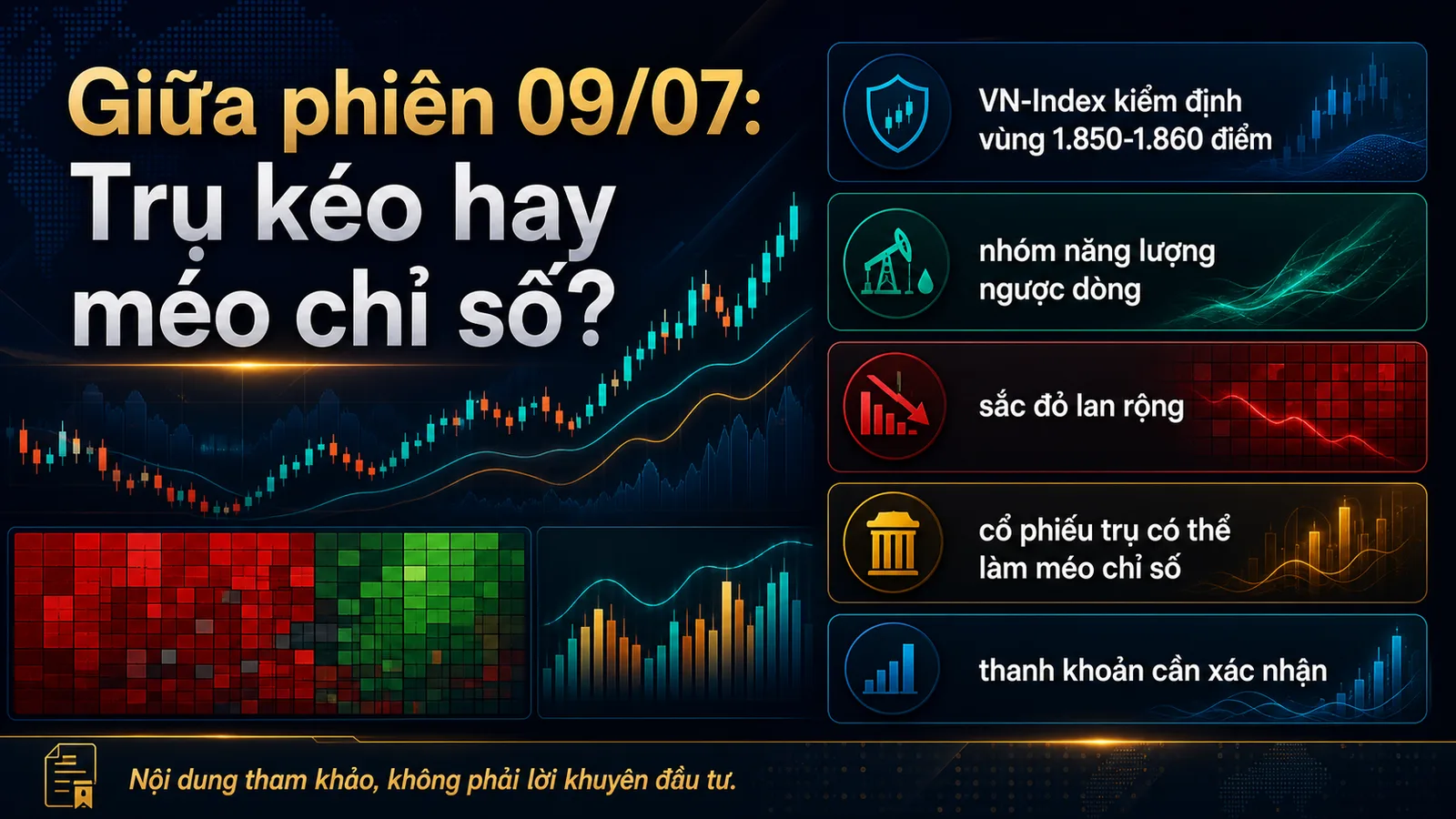cập nhật giữa phiên 09/07/2026 infographic vùng 1850 1860 điểm
